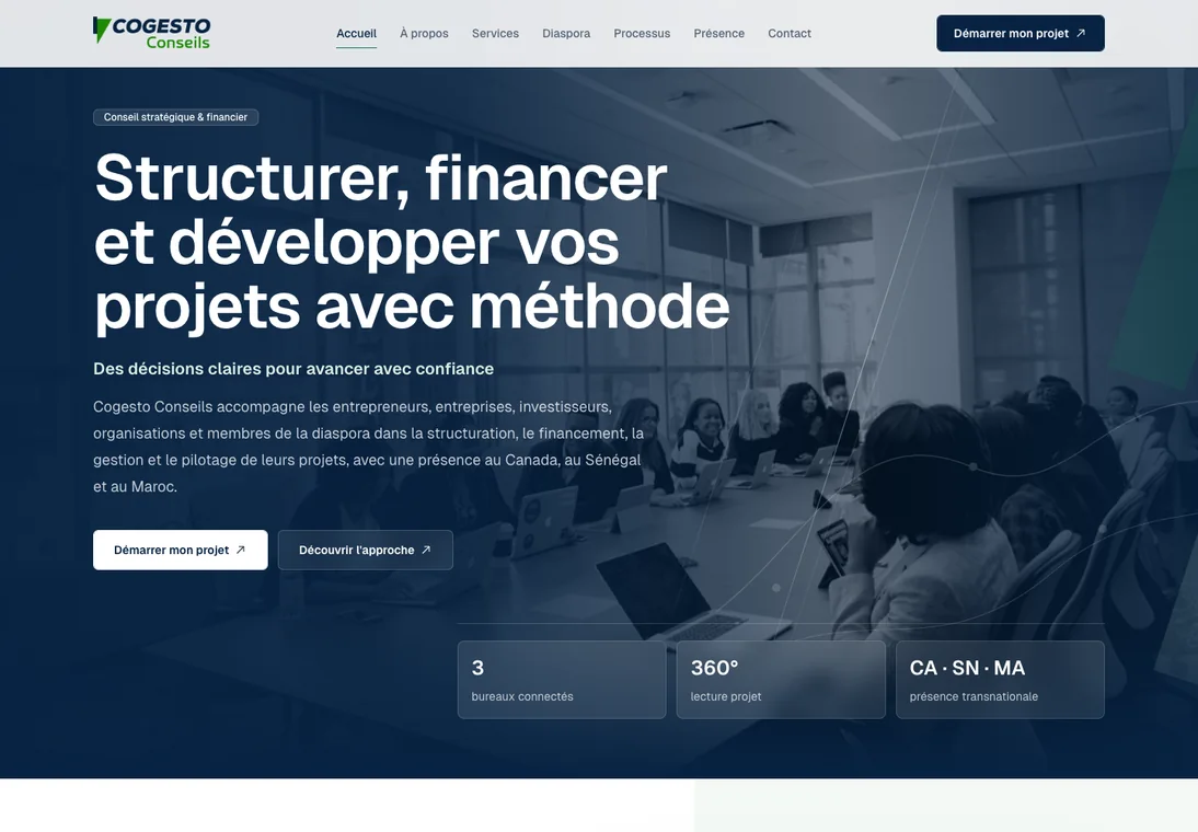Capture du projet Cogesto Conseils