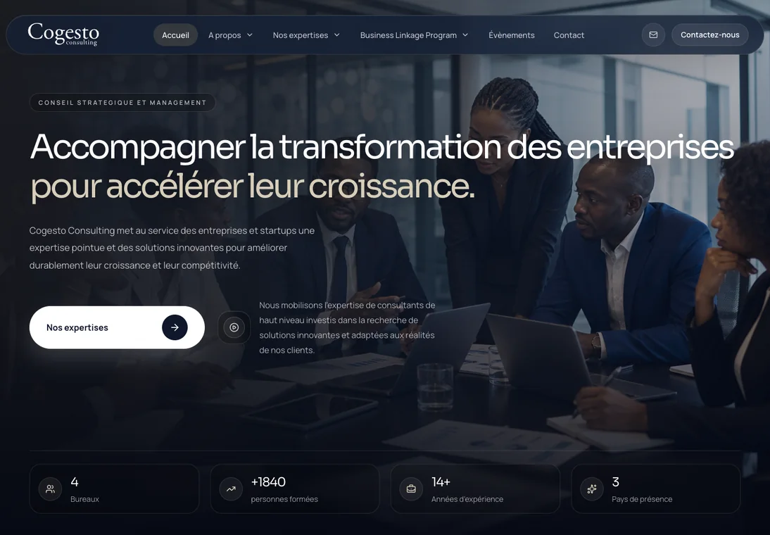 Capture du projet Cogesto Consulting