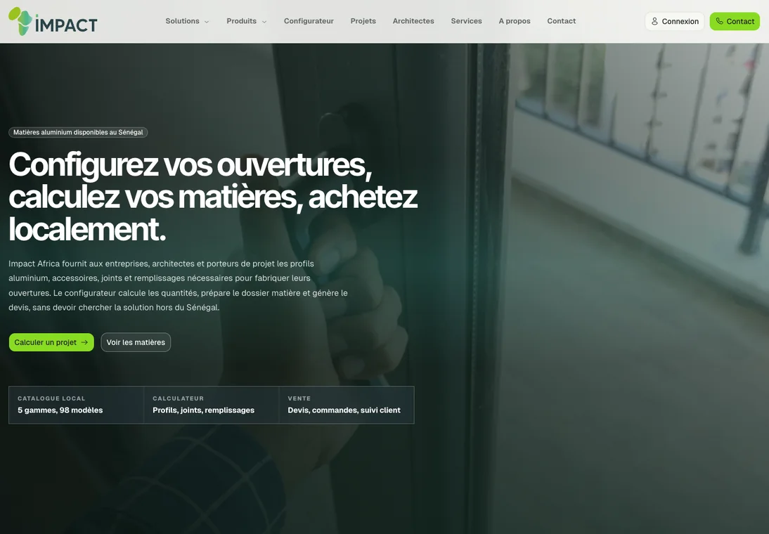 Capture du projet Impact Africa